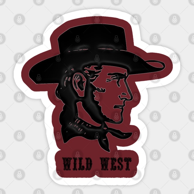 Western Era - Wild West Cowboy with Hat Sticker by The Black Panther